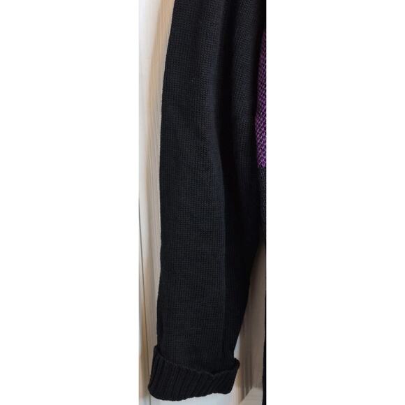 Woman Within Purple & Black Checkered Knit Crewneck Sweater Size 18/20 - Picture 2 of 7